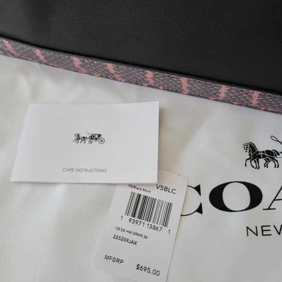 NWT Authentic COACH Dreamer 36 in Colorblock w Snakeskin Detail - Picture 5 of 8
